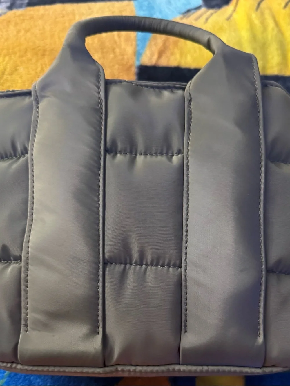 Steve Madden Bbando Quilted Nylon Satchel in Juniper